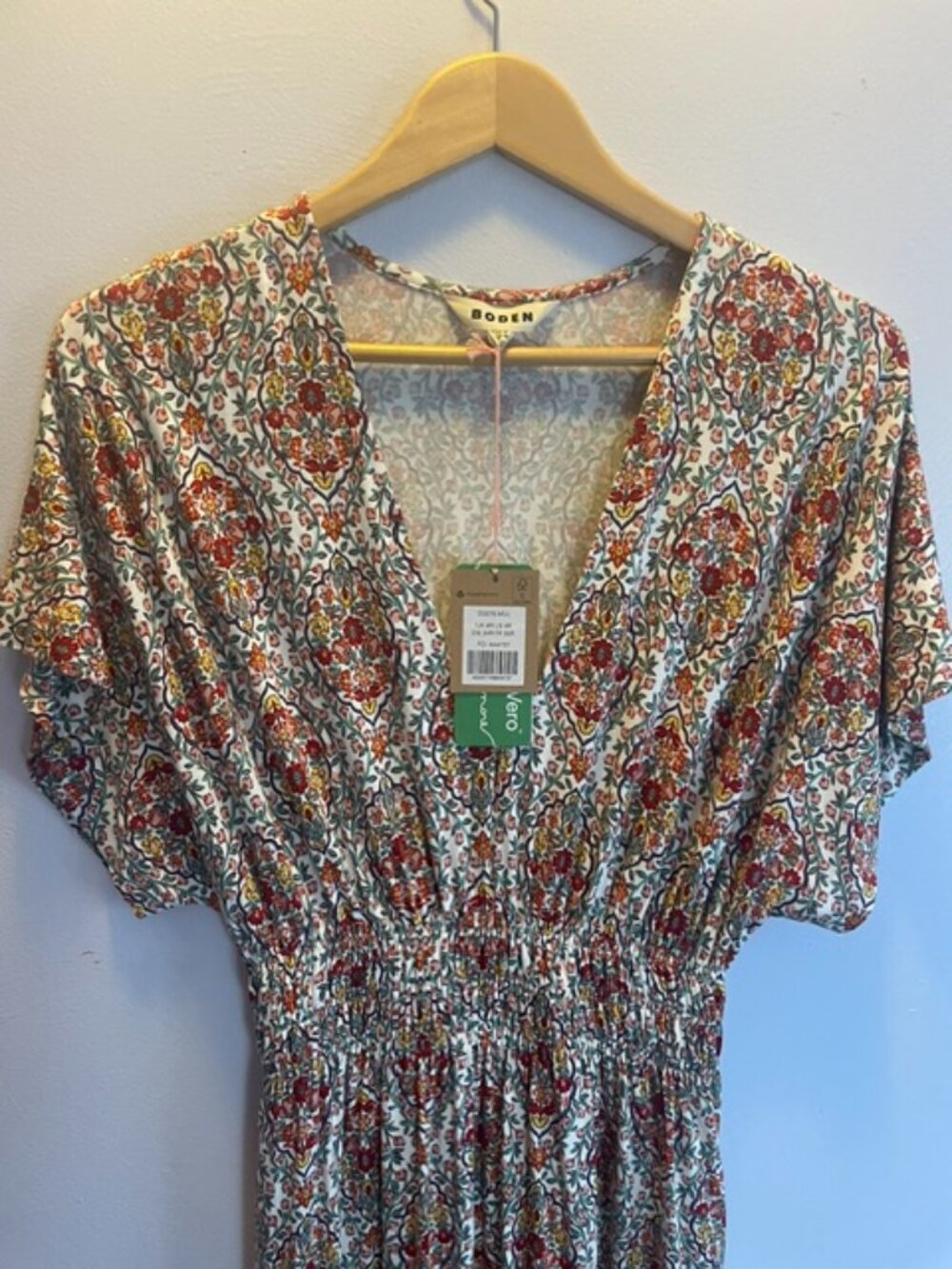 NWT Boden goddess style dress, US size 4R, certified EU Ecolabel (2020)